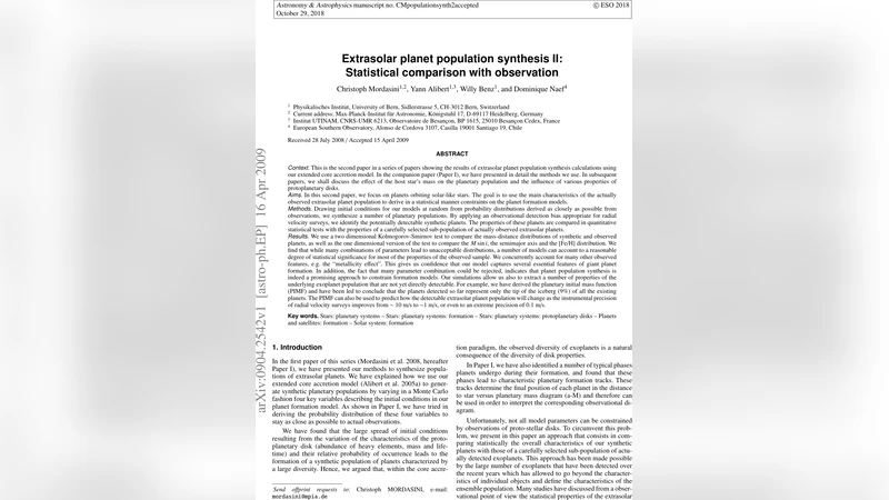 Extrasolar planet population synthesis II: Statistical comparison with   observation