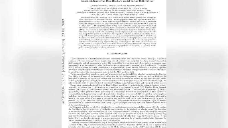 Exact solution of the Bose-Hubbard model on the Bethe lattice