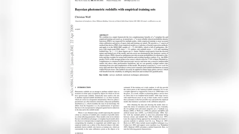 Bayesian photometric redshifts with empirical training sets