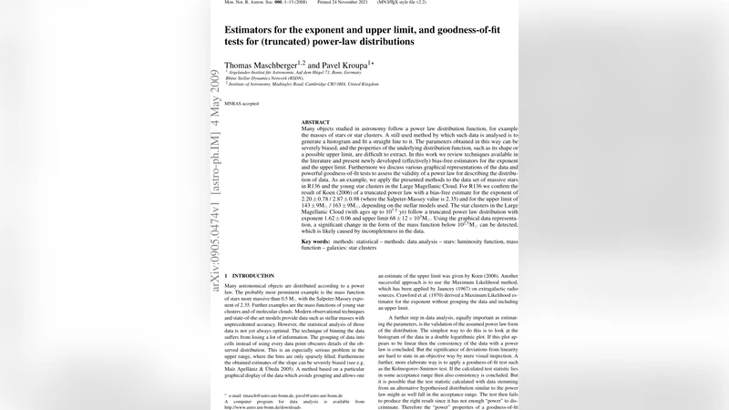 Estimators for the exponent and upper limit, and goodness-of-fit tests   for (truncated) power-law distributions