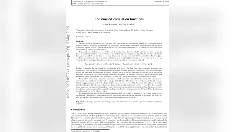 Constrained correlation functions