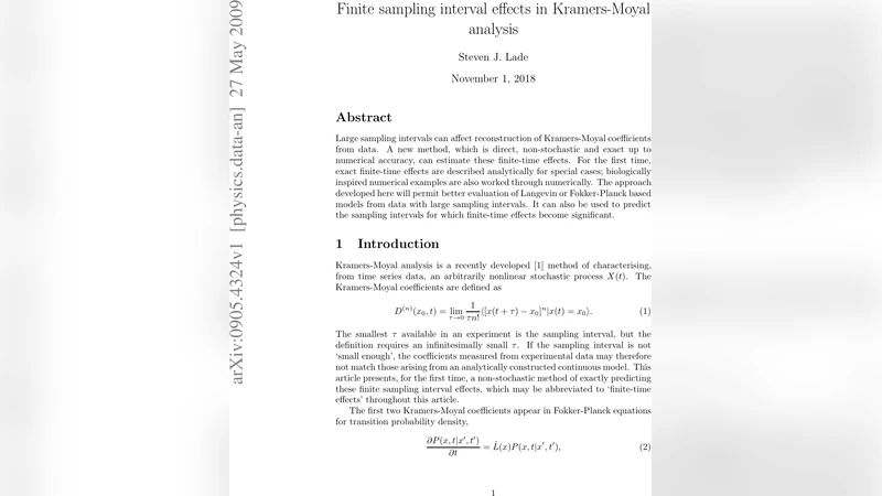Finite sampling interval effects in Kramers-Moyal analysis