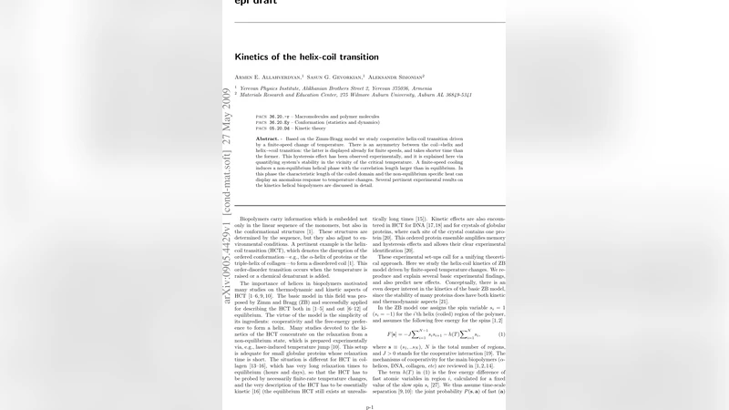 Kinetics of the helix-coil transition