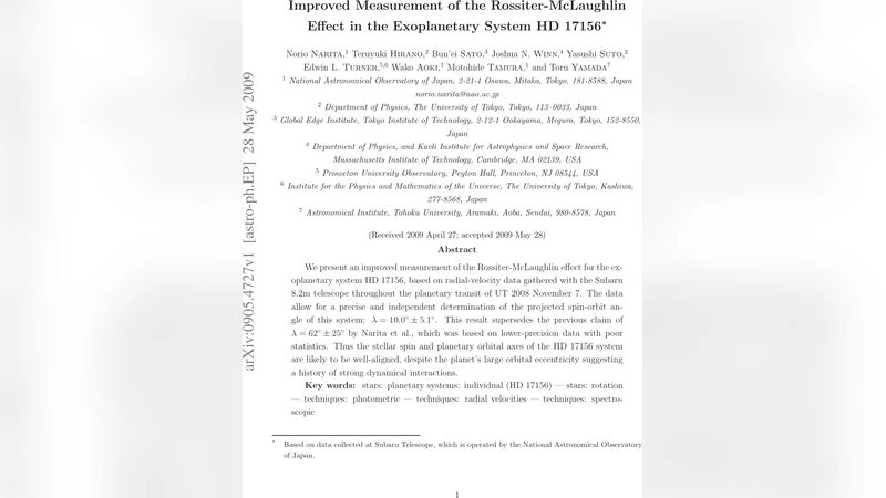 Improved Measurement of the Rossiter-McLaughlin Effect in the   Exoplanetary System HD 17156