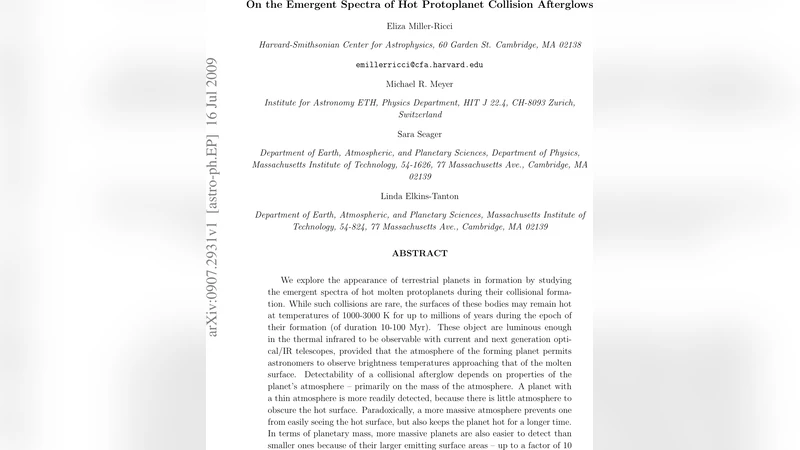 On the Emergent Spectra of Hot Protoplanet Collision Afterglows