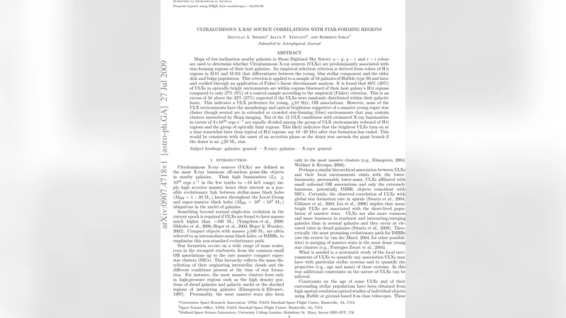 Ultraluminous X-ray Source Correlations with Star-Forming Regions