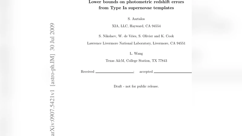 Lower bounds on photometric redshift errors from Type Ia supernovae   templates
