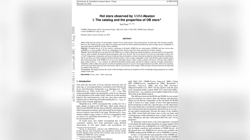 Hot stars observed by XMM-Newton I. The catalog and the properties of OB   stars
