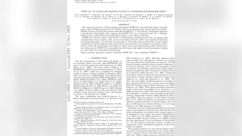 WASP-17b: an ultra-low density planet in a probable retrograde orbit