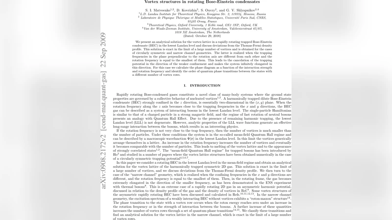 Vortex structures in rotating Bose-Einstein condensates