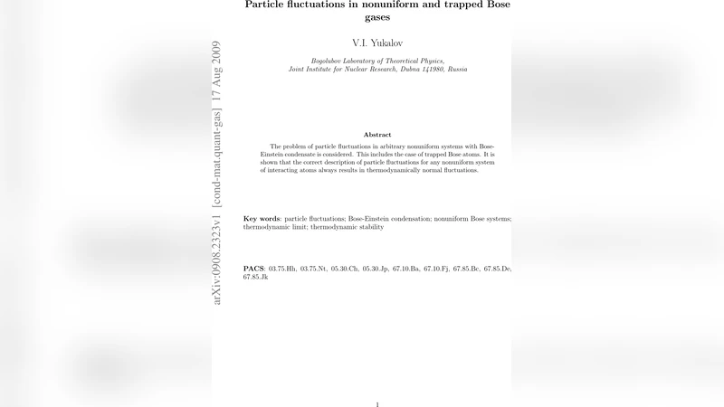 Particle fluctuations in nonuniform and trapped Bose gases