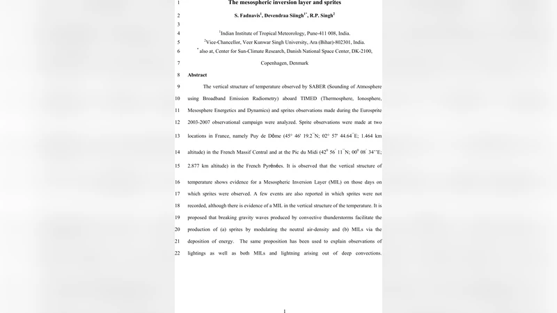 The mesospheric inversion layer and sprites