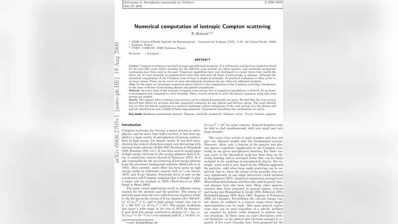 Numerical computation of isotropic Compton scattering