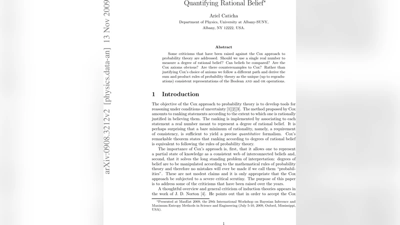 Quantifying Rational Belief