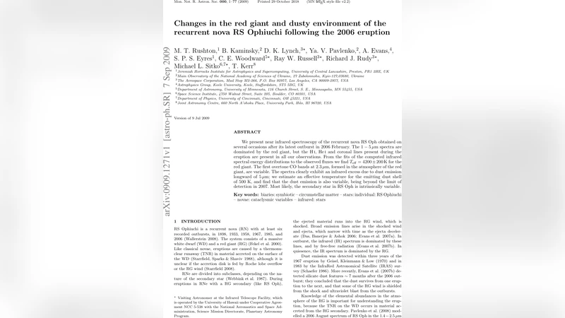 Changes in the red giant and dusty environment of the recurrent nova RS   Ophiuchi following the 2006 eruption