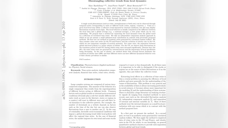 Disentangling collective trends from local dynamics
