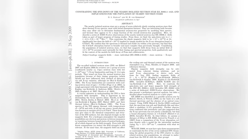 Constraining the Spin-down of the Nearby Isolated Neutron Star RX   J0806.4-4123, and Implications for the Population of Nearby Neutron Stars