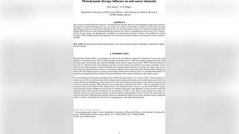 Photodynamic therapy influence on anti-cancer immunity