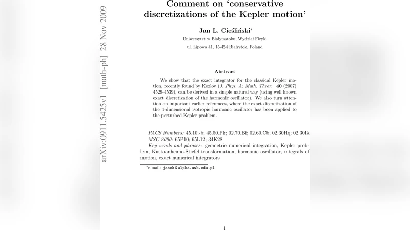 Comment on `conservative discretizations of the Kepler motion