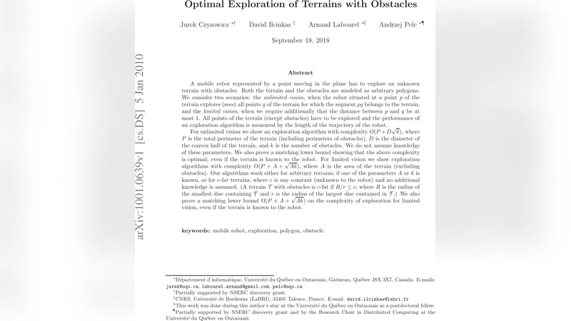 Optimal Exploration of Terrains with Obstacles