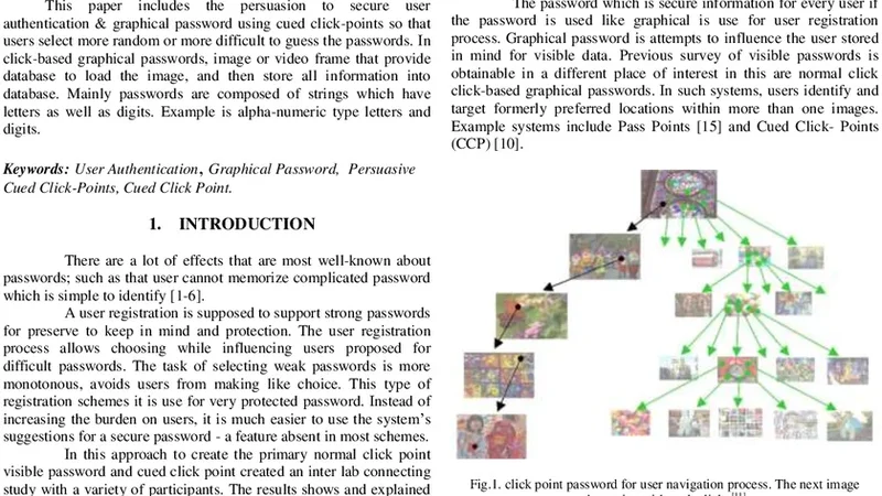 Secure User Authentication & Graphical Password using Cued Click-Points