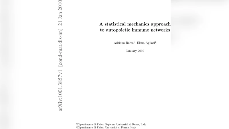 A statistical mechanics approach to autopoietic immune networks