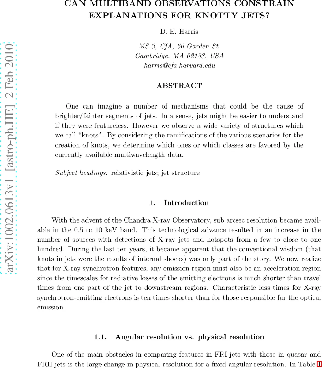 Can Multiband Observations Constrain Explanations for Knotty Jets?