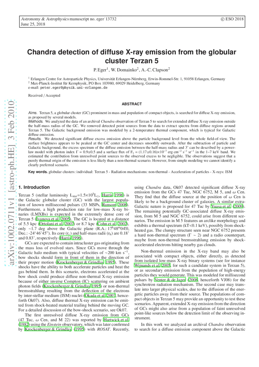 Chandra detection of diffuse X-ray emission from the globular cluster   Terzan 5