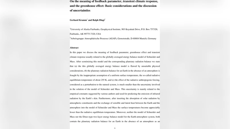 On the meaning of feedback parameter, transient climate response, and   the greenhouse effect: Basic considerations and the discussion of   uncertainties