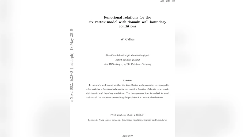 Functional relations for the six vertex model with domain wall boundary   conditions