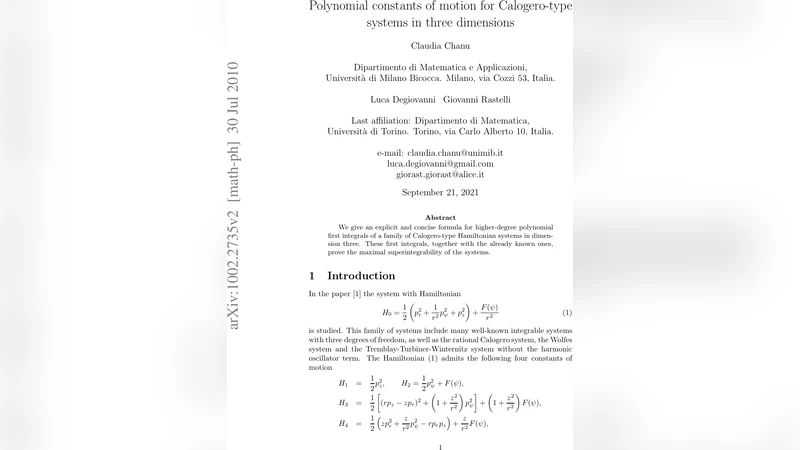 Polynomial constants of motion for Calogero-type systems in three   dimensions