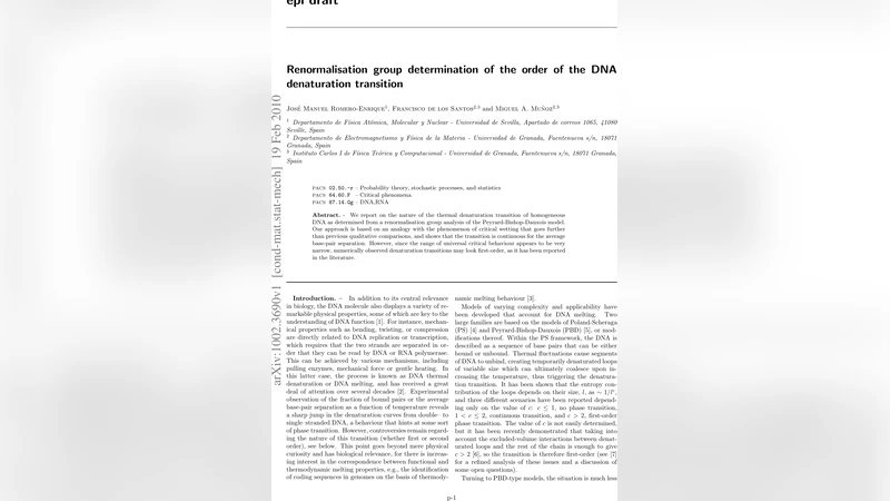 Renormalisation group determination of the order of the DNA denaturation   transition