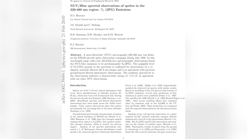 NUV/Blue spectral observations of sprites in the 320-460 nm region:   ${mathrm N_2}$ (2PG) Emissions