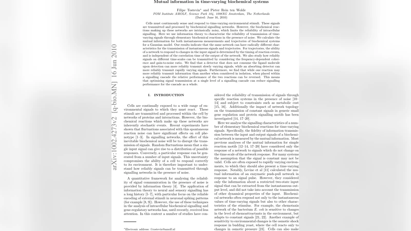 Mutual information in time-varying biochemical systems
