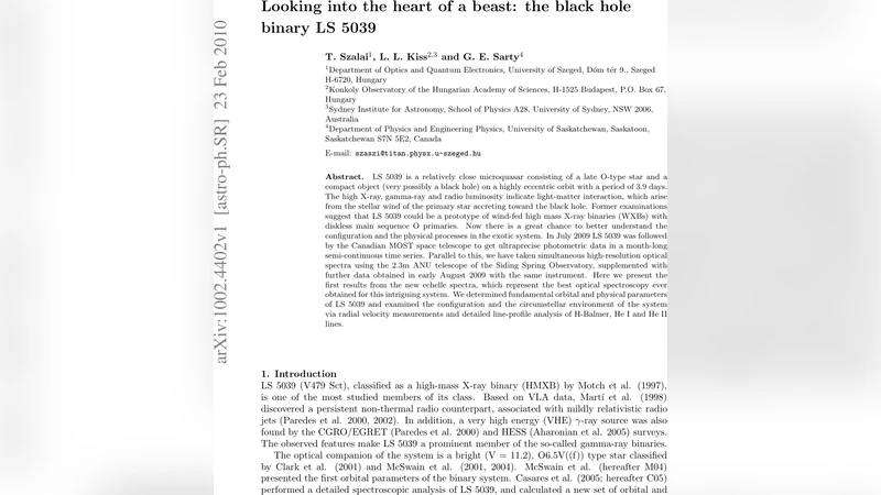 Looking into the heart of a beast: the black hole binary LS 5039