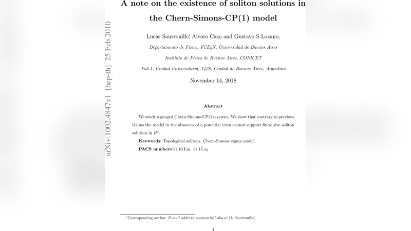 A note on the existence of soliton solutions in the Chern-Simons-CP(1)   model