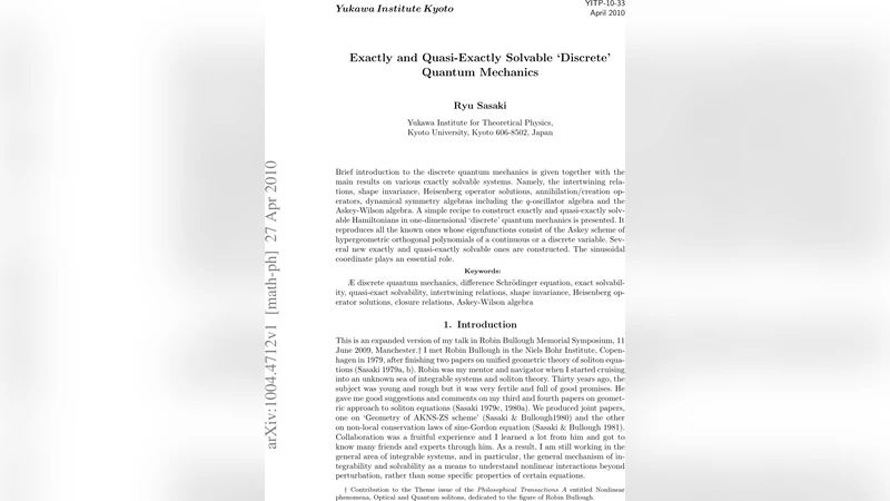 Exactly and quasi-exactly solvable `discrete quantum mechanics