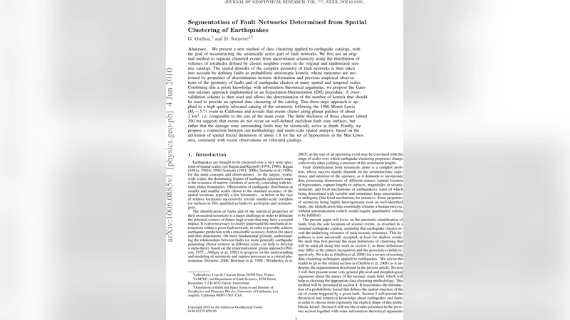 Segmentation of Fault Networks Determined from Spatial Clustering of   Earthquakes