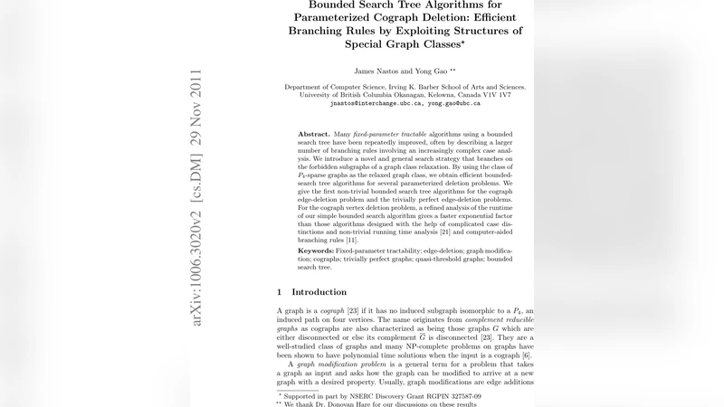 Bounded Search Tree Algorithms for Parameterized Cograph Deletion:   Efficient Branching Rules by Exploiting Structures of Special Graph Classes