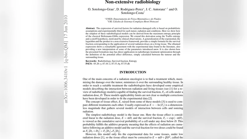 Non-extensive radiobiology