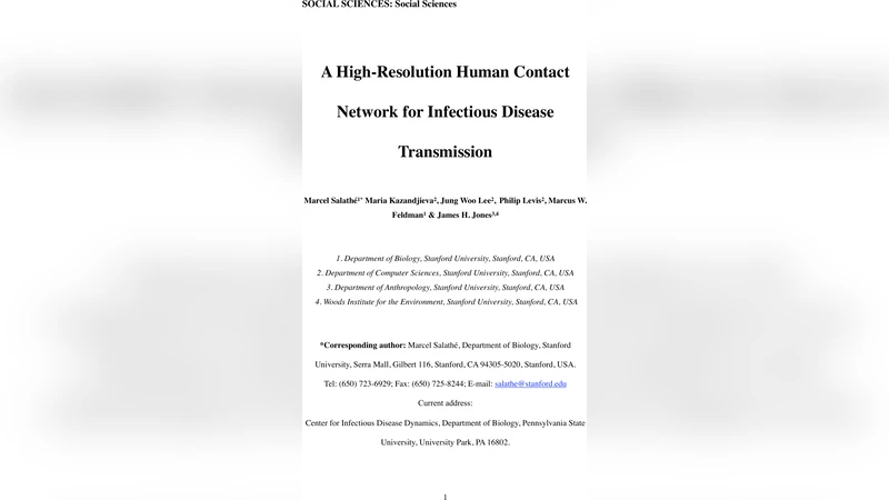 A High-Resolution Human Contact Network for Infectious Disease   Transmission