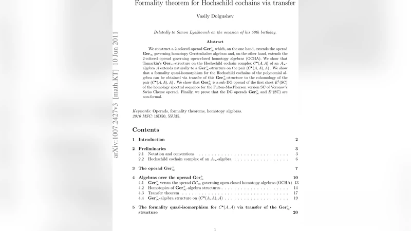 Formality theorem for Hochschild cochains via transfer