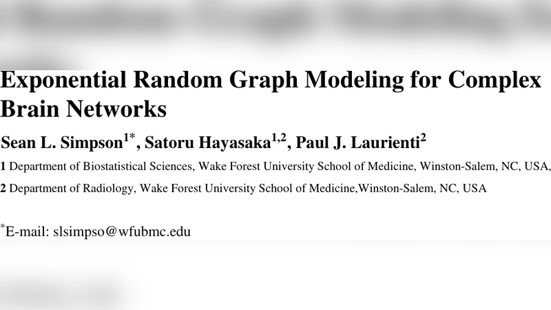 Exponential Random Graph Modeling for Complex Brain Networks