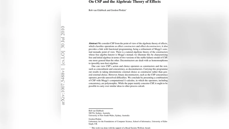 On CSP and the Algebraic Theory of Effects