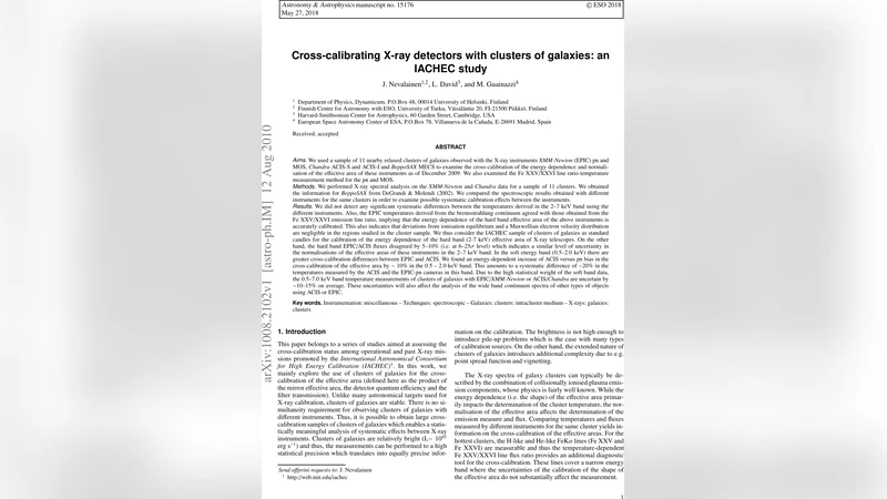 Cross-calibrating X-ray detectors with clusters of galaxies: an IACHEC   study