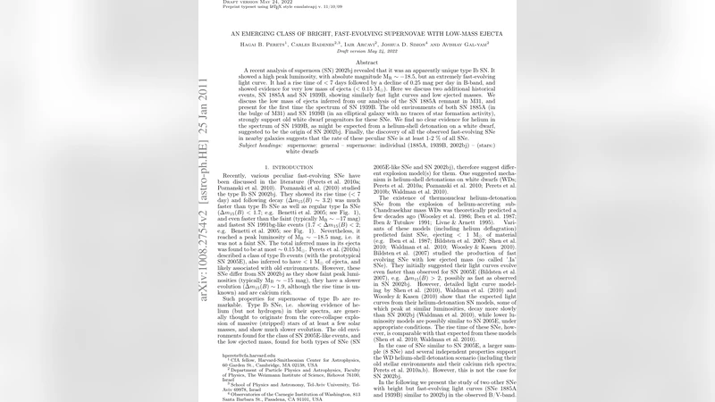 An Emerging Class of Bright, Fast-evolving Supernovae with Low-mass   Ejecta