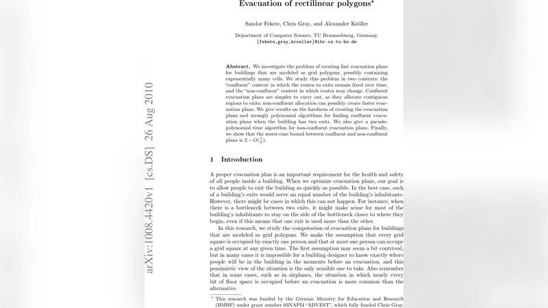 Evacuation of rectilinear polygons