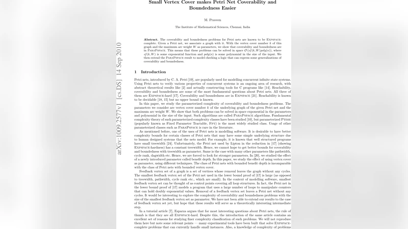 Small Vertex Cover makes Petri Net Coverability and Boundedness Easier