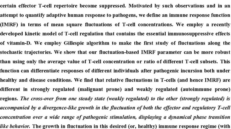 Control of human immune response function by T-cell population   fluctuation and relaxation dynamics