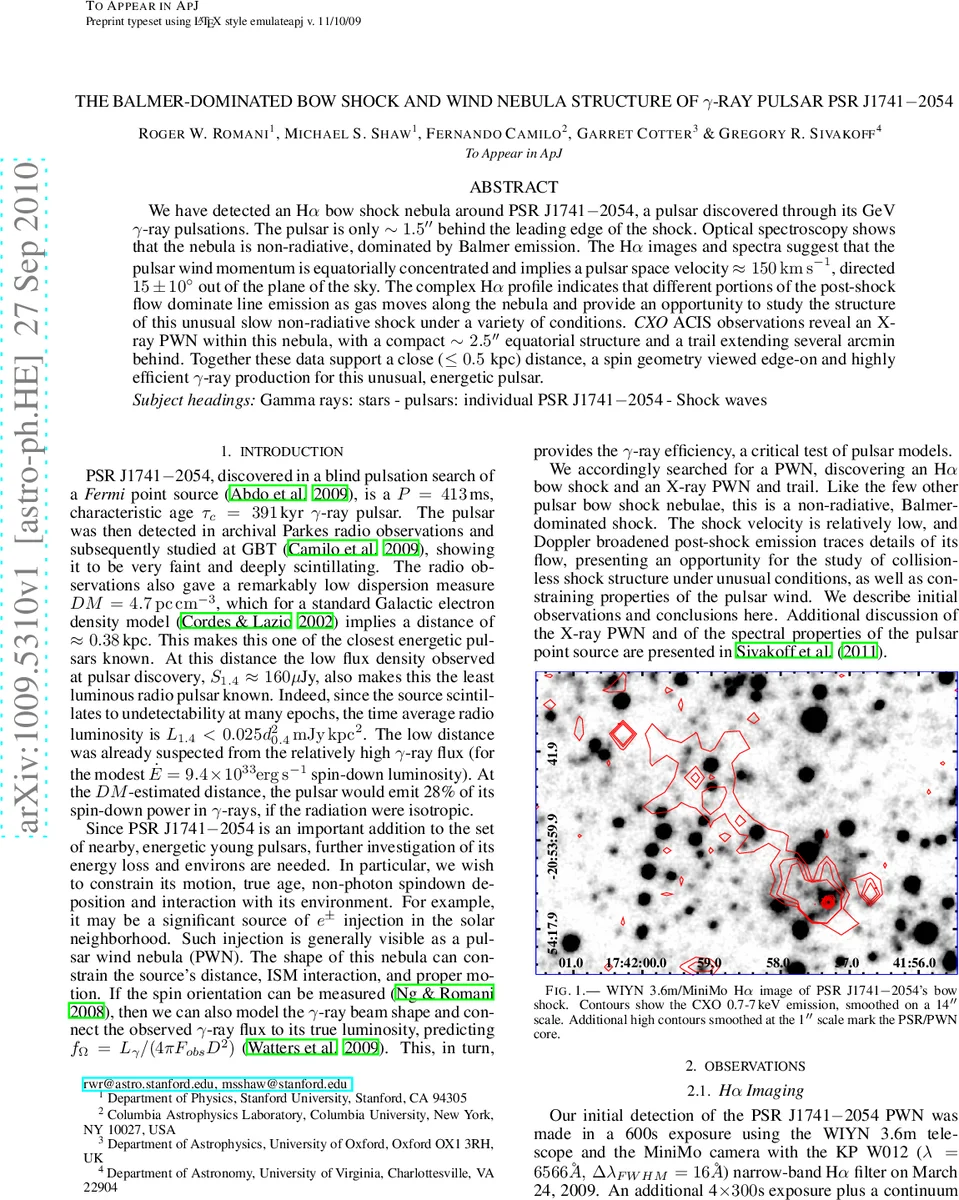 The Balmer-dominated Bow Shock and Wind Nebula Structure of Gamma-ray   Pulsar PSR J1741-2054